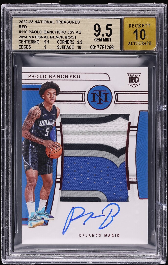 Paolo Banchero — 2022 National Treasures RPA /1 BGS 9.5