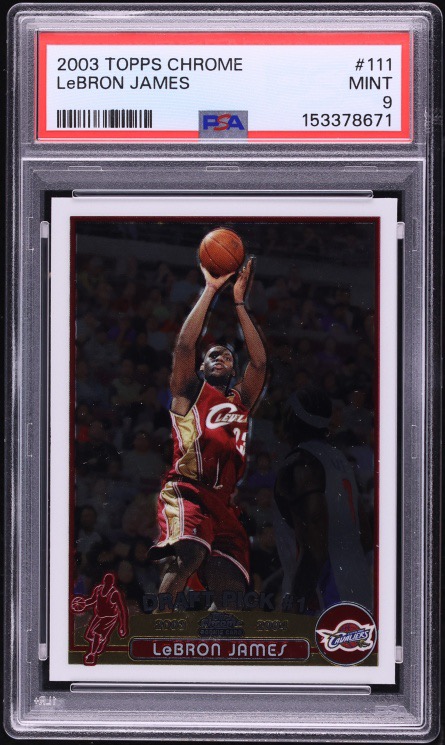 LeBron James — 2003 Topps Chrome #111 PSA 9